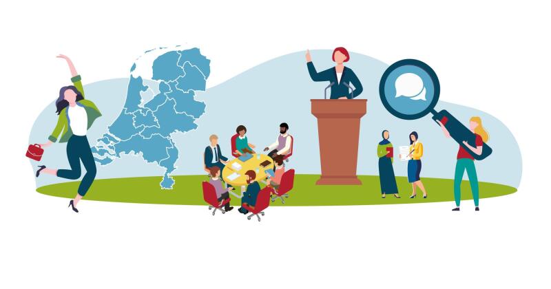 Illustratie Politiek krachtenveld